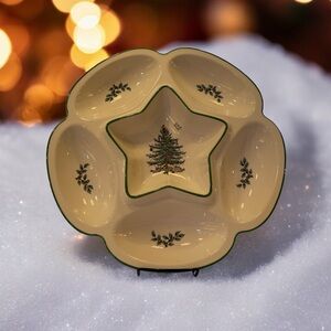 Spode Festive Star-Shaped Divided Serving Dish